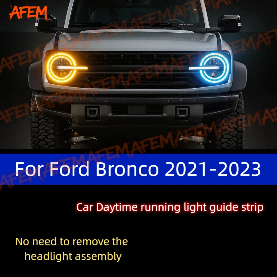 For Ford Bronco 2021-2023 Daytime Running Light Guide Strip Auto LED DRL Daytime Running light Flexible Decorative Ambient Lamp
For Ford Bronco 2021-2023 Daytime Running Light Guide Strip Auto LED DRL Daytime Running light Flexible Decorative Ambient Lamp