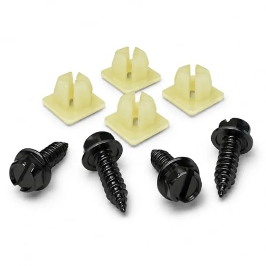 Rustproof License Plate Screws with Nylon Inserts for US Domestic Vehicles and Select Imports Stainless Steel Fastener Kit for
Rustproof License Plate Screws with Nylon Inserts for US Domestic Vehicles and Select Imports Stainless Steel Fastener Kit for