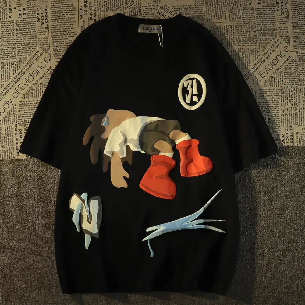 Couple Costume T-shirt Retro Cartoon Print Unisex T-shirt for Summer Hop Streetwear O Neck Short Sleeves Loose Pullover Couple
Couple Costume T-shirt Retro Cartoon Print Unisex T-shirt for Summer Hop Streetwear O Neck Short Sleeves Loose Pullover Couple
