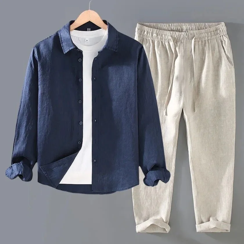 Men's Linen Shirt Long Sleeve Thin Loose Business Casual Base Layer Cotton Linen Material Sun Protection Outerwear
Men's Linen Shirt Long Sleeve Thin Loose Business Casual Base Layer Cotton Linen Material Sun Protection Outerwear