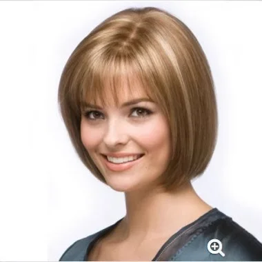Wig European and American wig female bobo head Qi bangs short hair chemical fiber wig headgear
Wig European and American wig female bobo head Qi bangs short hair chemical fiber wig headgear