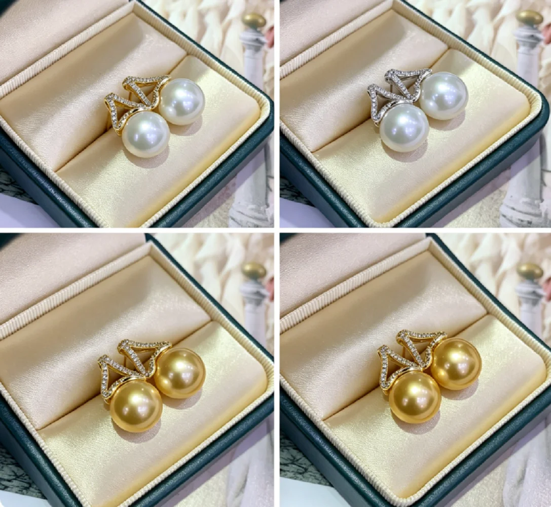 New/Beautiful Fish Tail Zircon Inlaid Pearl AAAA 11-12mm Natural Pearl Earrings 925s
New/Beautiful Fish Tail Zircon Inlaid Pearl AAAA 11-12mm Natural Pearl Earrings 925s