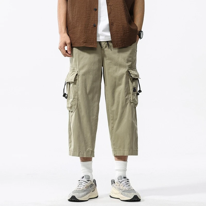 Summer New Fashion Japanese Style Men's Solid Color Casual Trendy Loose Wide Leg Multi Pocket Mid Calf Length Cargo Pants Male
Summer New Fashion Japanese Style Men's Solid Color Casual Trendy Loose Wide Leg Multi Pocket Mid Calf Length Cargo Pants Male