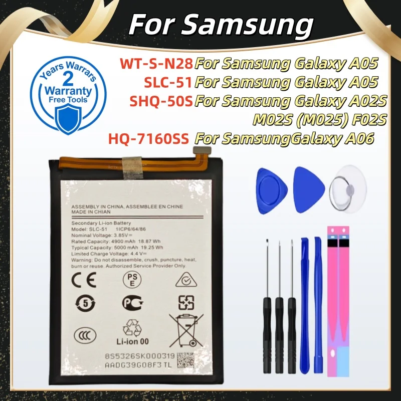HQ-7160SS WT-S-N28 SLC-51 HQ-50S Battery For Samsung Galaxy A05 A05S A02S M02S (M025) F02S Galaxy A06 Mobile phone Batteries
HQ-7160SS WT-S-N28 SLC-51 HQ-50S Battery For Samsung Galaxy A05 A05S A02S M02S (M025) F02S Galaxy A06 Mobile phone Batteries