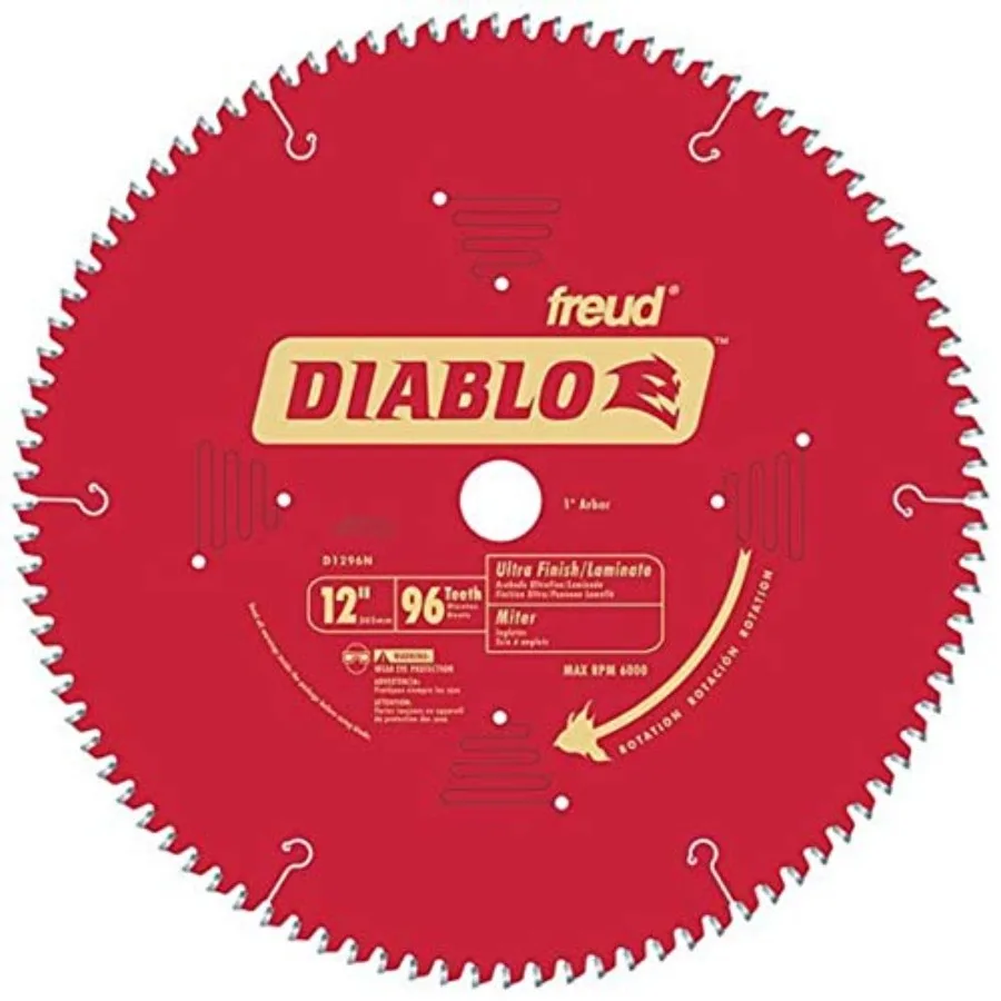 Saw Blade for Medium Aluminum - 12" Diameter 96 TCG Teeth 1" Arbor .091" Kerf -5-Degree Hook Angle .071" Plate 5000 Max RPM - D
Saw Blade for Medium Aluminum - 12" Diameter 96 TCG Teeth 1" Arbor .091" Kerf -5-Degree Hook Angle .071" Plate 5000 Max RPM - D
