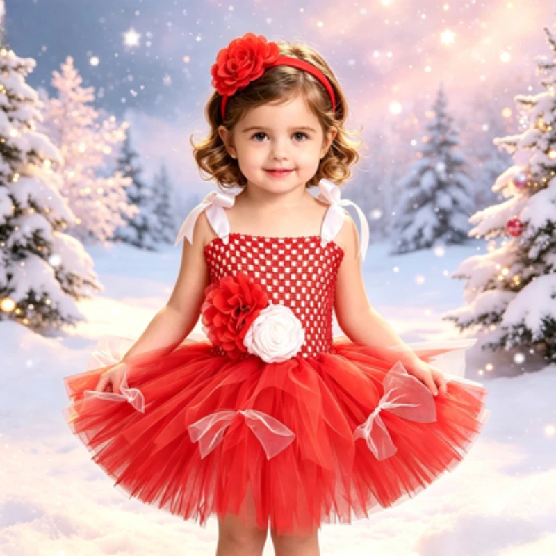 Kids Christmas Princess Dress, Soft and Fluffy Tulle Skirt Dress with Matching Headband,Exquisite Gown for Festival and Birthday
Kids Christmas Princess Dress, Soft and Fluffy Tulle Skirt Dress with Matching Headband,Exquisite Gown for Festival and Birthday