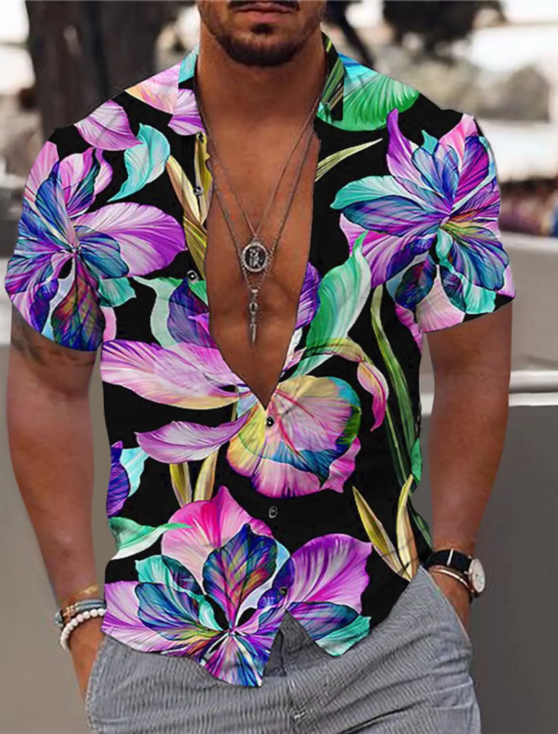 Men's Shirt Graphic Shirt Aloha Shirt Floral Turndown Print Outdoor Short Sleeve Button-Down Print Clothing Casual Breathable
Men's Shirt Graphic Shirt Aloha Shirt Floral Turndown Print Outdoor Short Sleeve Button-Down Print Clothing Casual Breathable