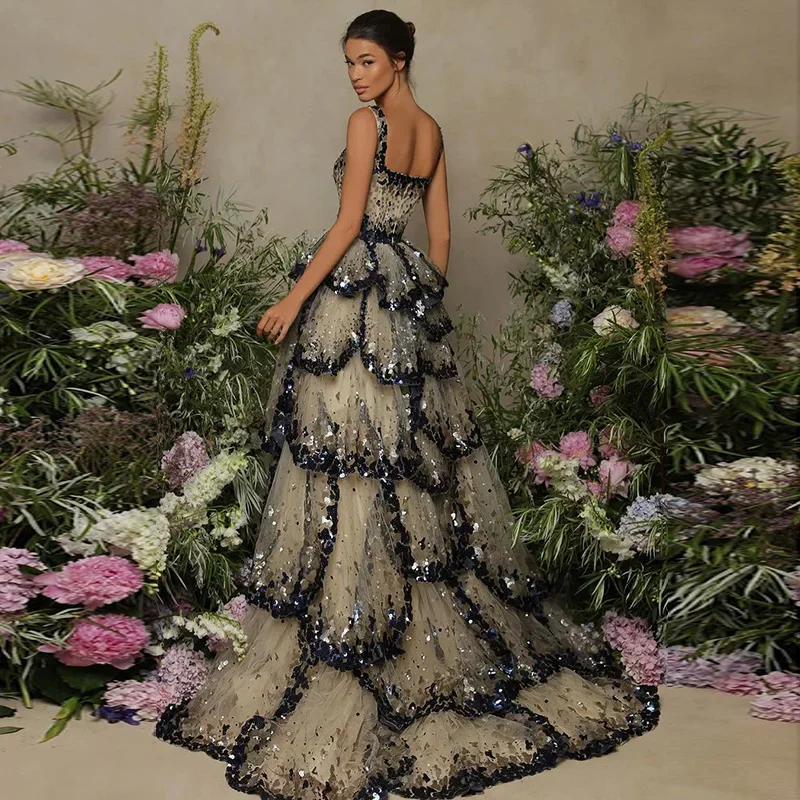 Sharon Said Ball Gown Dubai Luxury Evening Dress Sparkly Sequin Tiered Ruffles Women Wedding Party Formal Gowns SS243 Customized
Sharon Said Ball Gown Dubai Luxury Evening Dress Sparkly Sequin Tiered Ruffles Women Wedding Party Formal Gowns SS243 Customized
