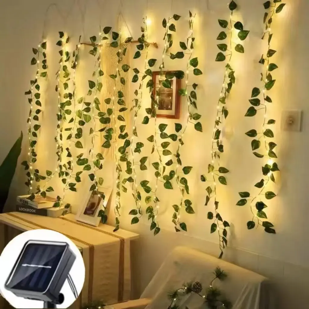 Christmas Solar Vine Lights 50/100/150 LED with Pothos Leaves Green Fairy String Lights for Wedding Home Wall Decor 2025
Christmas Solar Vine Lights 50/100/150 LED with Pothos Leaves Green Fairy String Lights for Wedding Home Wall Decor 2025