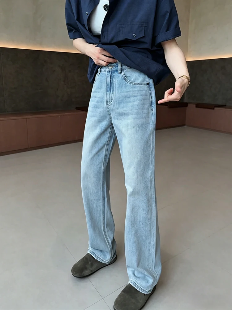 Light Blue Washed Bell Bottom Jeans Men's Summer American Style Slimming Long CleanFit Curved Knife Pants High Waist Zipper
Light Blue Washed Bell Bottom Jeans Men's Summer American Style Slimming Long CleanFit Curved Knife Pants High Waist Zipper