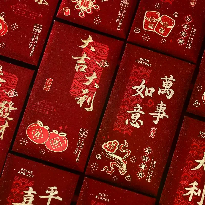 6 шт. горячее золото 2026 год лошади красный конверт утолщенная твердая бумага конверты для денег Хунбао китайский новогодний конверт
6 шт. горячее золото 2026 год лошади красный конверт утолщенная твердая бумага конверты для денег Хунбао китайский новогодний конверт
