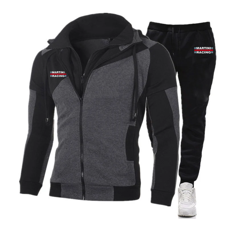 2025 Spring Autumn Men's Martini Racing Logo Print Patchwork Diagonal Zipper Hoodies+Breathable Sports Long Pants Slim Sets
2025 Spring Autumn Men's Martini Racing Logo Print Patchwork Diagonal Zipper Hoodies+Breathable Sports Long Pants Slim Sets
