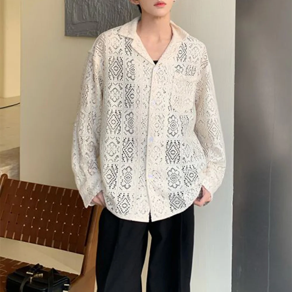 Mens Hollow Perspective Sexy Shirt Daily Casual Breathable Personality Versatile Streetwear Thin Youth Solid Color Tops Men 2024
Mens Hollow Perspective Sexy Shirt Daily Casual Breathable Personality Versatile Streetwear Thin Youth Solid Color Tops Men 2024