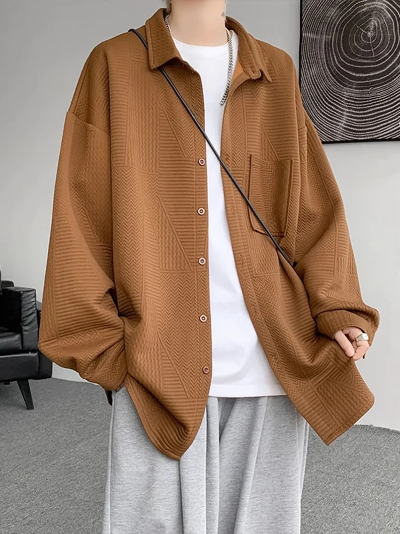 American Vintage Baroque Long Sleeve Men's Shirt Oversize Elegant Feel Pure Color Flip Collar Casual Fashion Autumn Wear
American Vintage Baroque Long Sleeve Men's Shirt Oversize Elegant Feel Pure Color Flip Collar Casual Fashion Autumn Wear