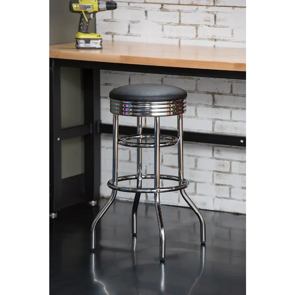 Bar Stools 1 or 2 Set, 30-Inch Backless Swivel Bars Stools for Kitchen, Garage or Workshop, Chrome Finish with Faux Leather Seat
Bar Stools 1 or 2 Set, 30-Inch Backless Swivel Bars Stools for Kitchen, Garage or Workshop, Chrome Finish with Faux Leather Seat