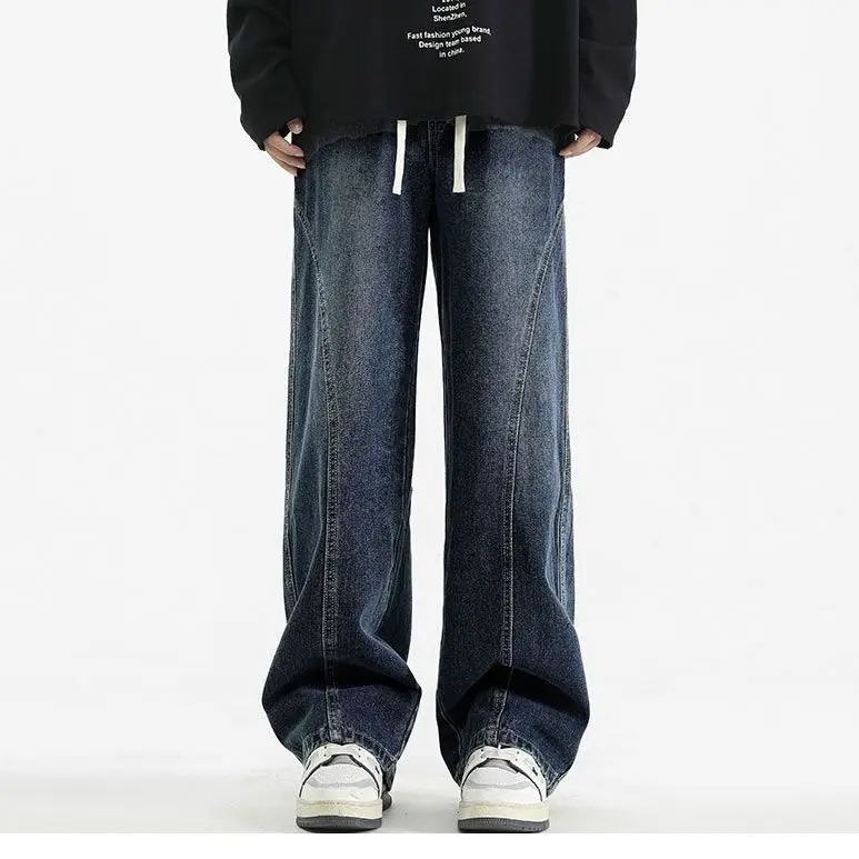 American autumn men and women trendy personalized washed straight leg jeans for couples simple retro loose casual pants y2k
American autumn men and women trendy personalized washed straight leg jeans for couples simple retro loose casual pants y2k