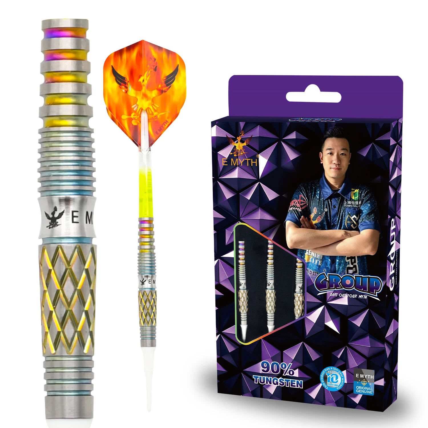 E MYTH Prism 3Pcs/Set 90% Tungsten Darts 20-25g Steel/Soft Tip Darts
E MYTH Prism 3Pcs/Set 90% Tungsten Darts 20-25g Steel/Soft Tip Darts