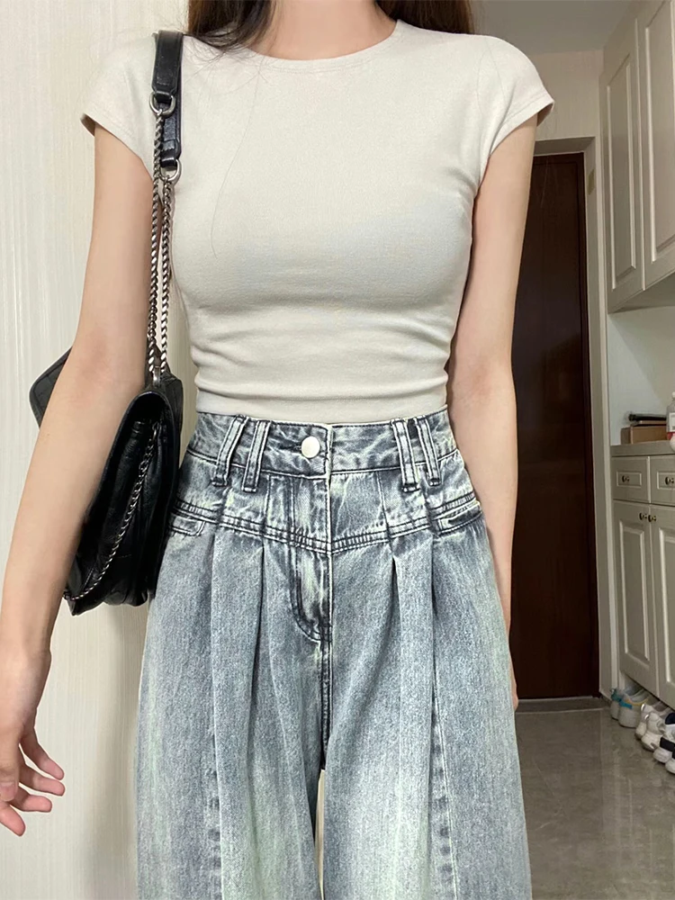 High Waist Wide Leg Jeans Women's Spring Autumn plus Size Loose Slimming Straight Long Pants Draping Floor-Length Trousers
High Waist Wide Leg Jeans Women's Spring Autumn plus Size Loose Slimming Straight Long Pants Draping Floor-Length Trousers