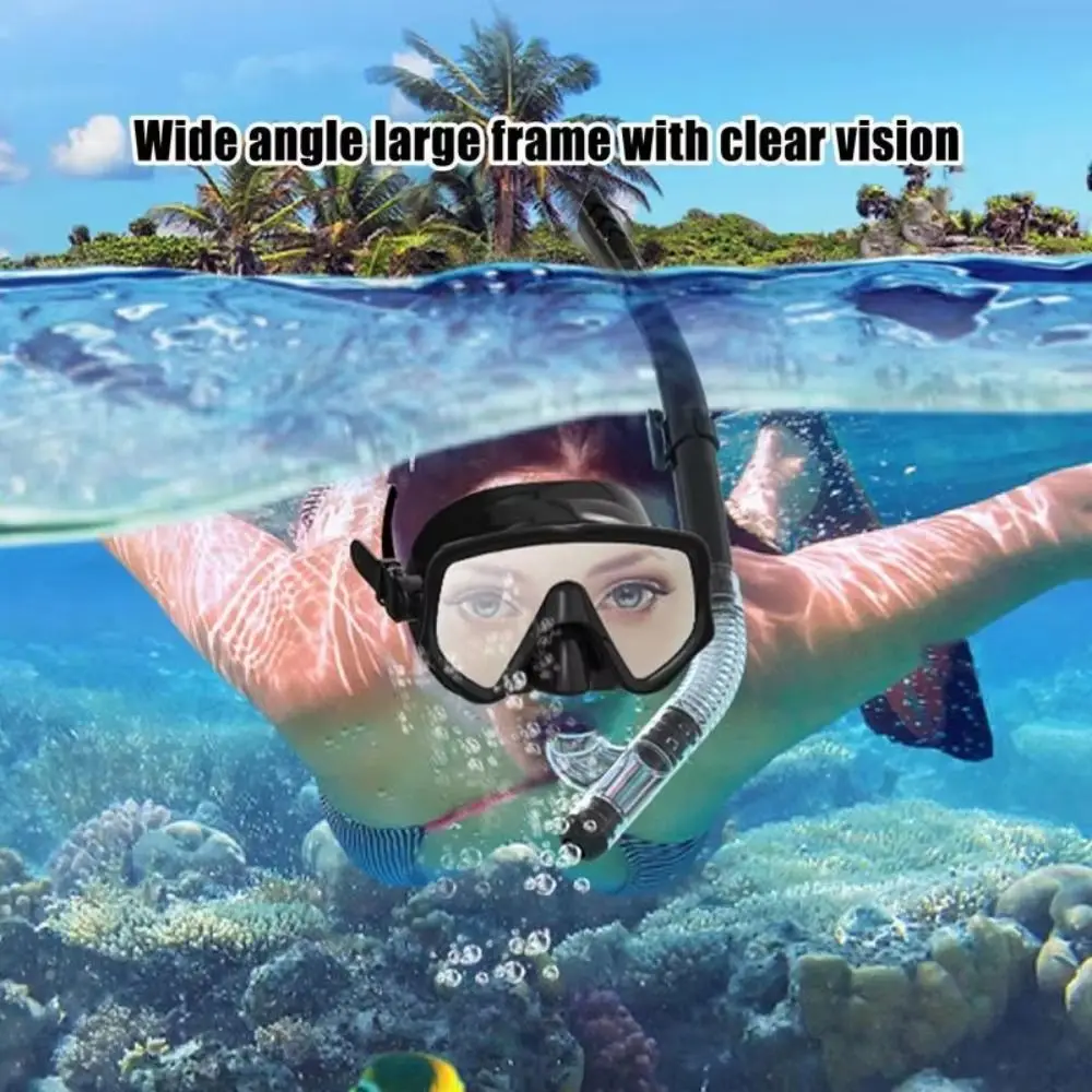 Swimming Goggles Underwater Snorkeling Mask Waterproof Anti Fog Diving Snorkeling Mask Safe Breathing Dry Snorkel Set
Swimming Goggles Underwater Snorkeling Mask Waterproof Anti Fog Diving Snorkeling Mask Safe Breathing Dry Snorkel Set