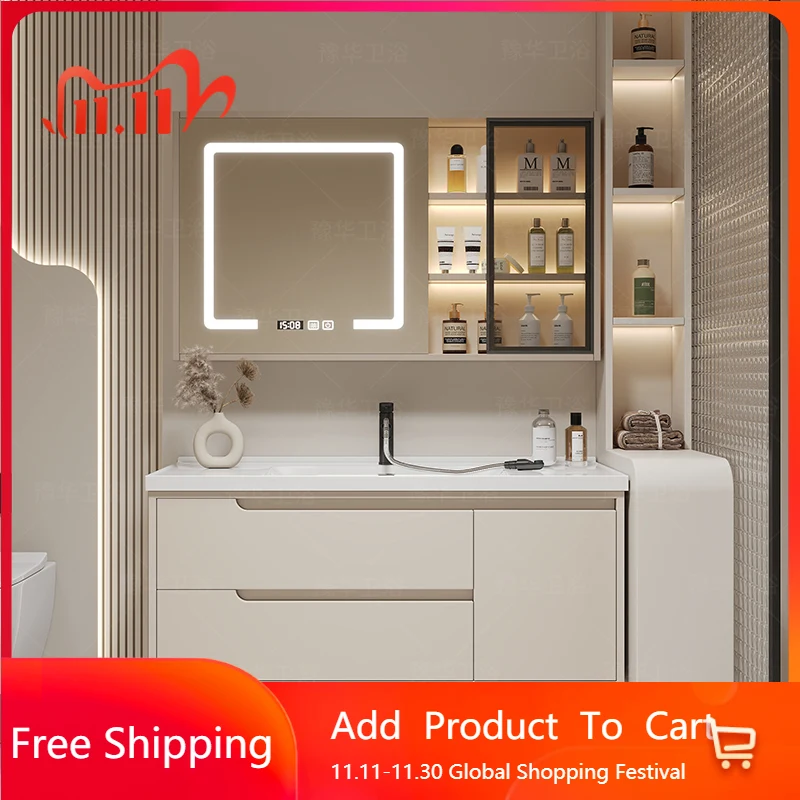 Nordic Simple Bathroom Vanities Solid Wood Washbasin Vintage Partition Bathroom Vanities Vanity Light Mobiletto Bagno Furniture
Nordic Simple Bathroom Vanities Solid Wood Washbasin Vintage Partition Bathroom Vanities Vanity Light Mobiletto Bagno Furniture