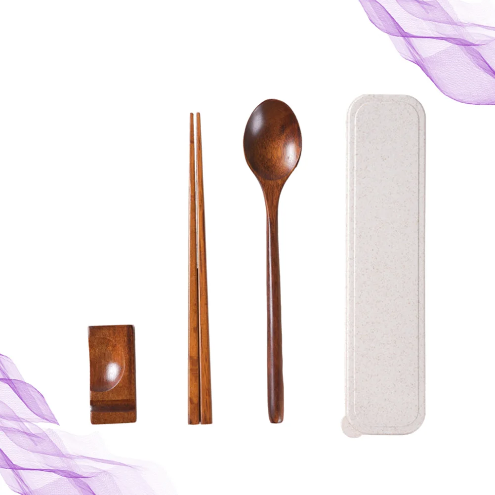 4PCS Japanese Style Solid Wood Chopsticks Spoon Chopstick Rest Set Portable Tableware Set with Case for Camping Travel
4PCS Japanese Style Solid Wood Chopsticks Spoon Chopstick Rest Set Portable Tableware Set with Case for Camping Travel