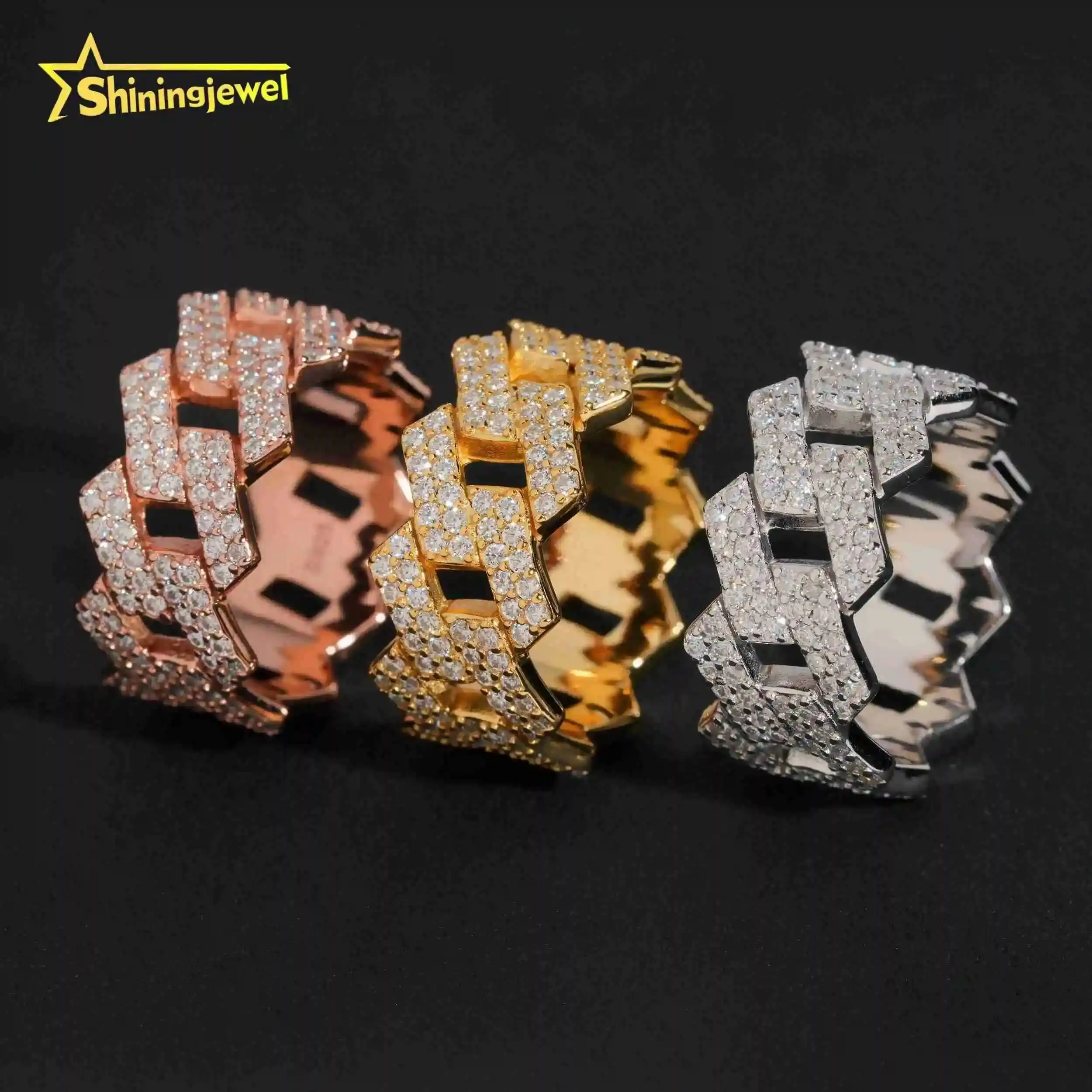 Factory Direct High Quality Hip Hop Two Row 925 Sterling Silver Moissanite Iced Out Cuban Ring
Factory Direct High Quality Hip Hop Two Row 925 Sterling Silver Moissanite Iced Out Cuban Ring