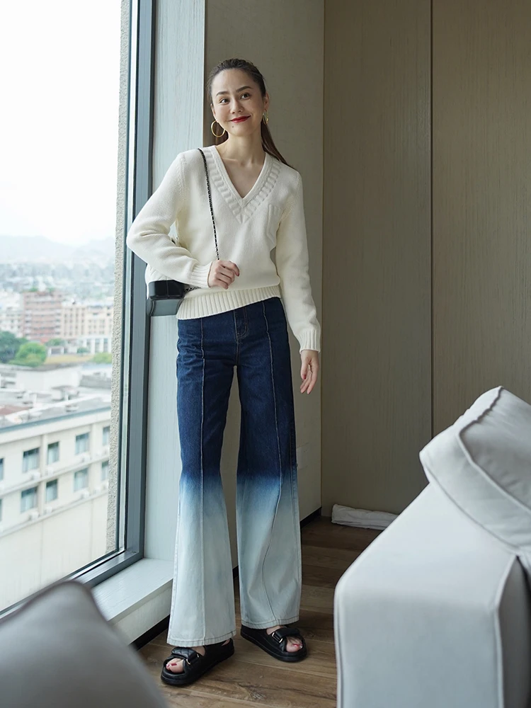WinnieTang High Waist Loose Fit Gradient Cotton Denim Jeans Women's Casual Fashion Long Pants Straight Leg All Seasons
WinnieTang High Waist Loose Fit Gradient Cotton Denim Jeans Women's Casual Fashion Long Pants Straight Leg All Seasons