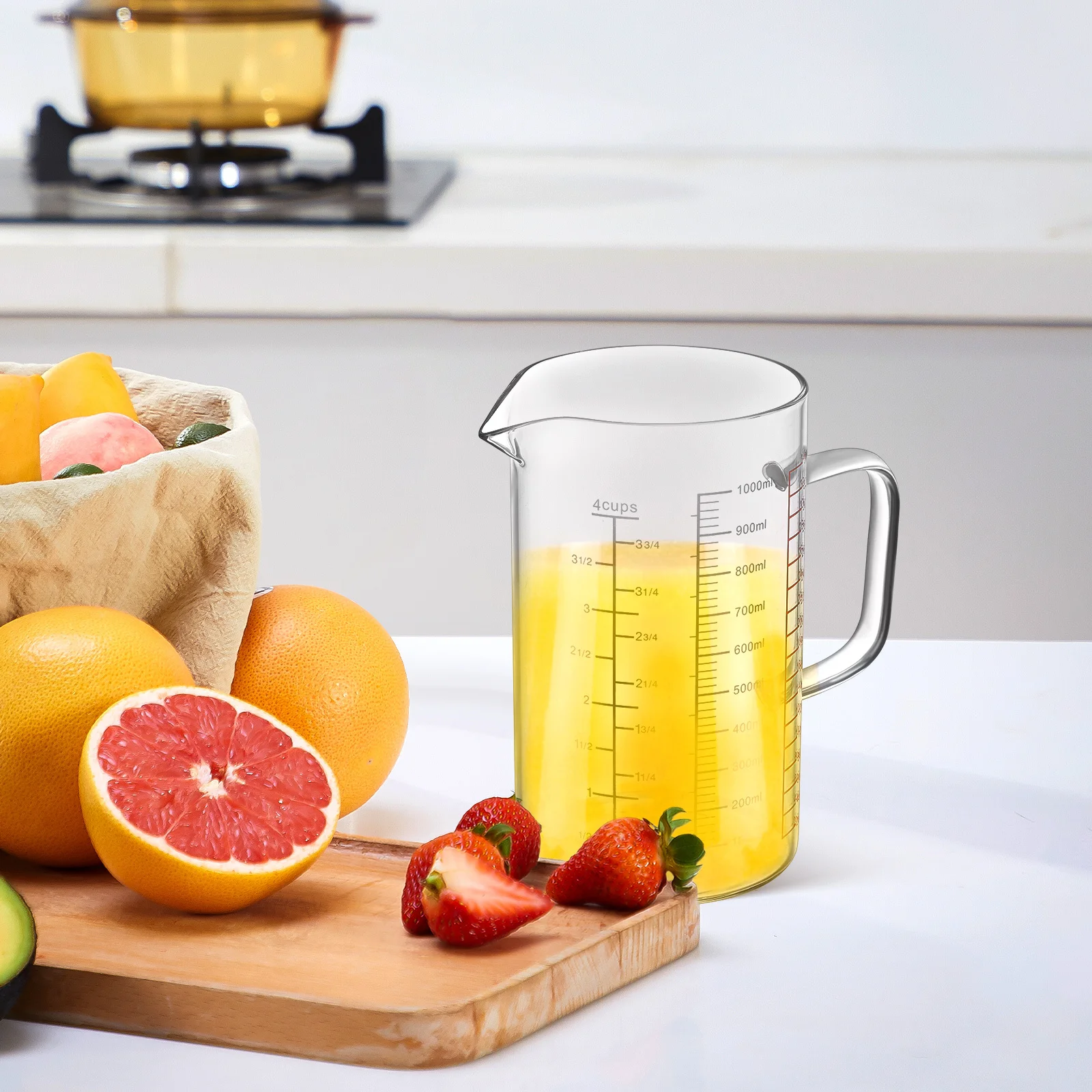 Glass Measuring Cup Multipurpose Kitchen Cooking Baking Mixing Handle Heat Resistant Borosilicate Liquid Measurement Container
Glass Measuring Cup Multipurpose Kitchen Cooking Baking Mixing Handle Heat Resistant Borosilicate Liquid Measurement Container