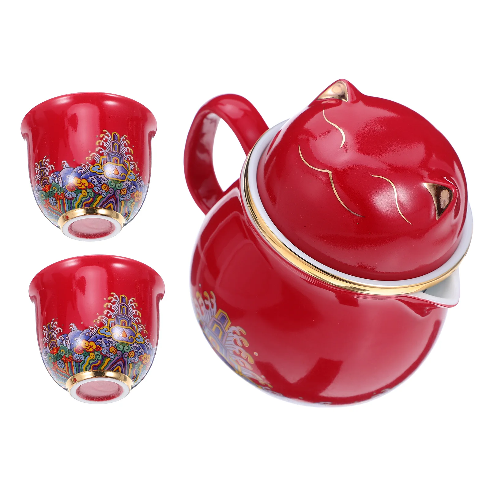 1Set Lucky Cat Ceramic Tea Set with Gold Accents Creative Office Desk Travel Teapot and Cups Portable Chinese Gongfu Tea Set
1Set Lucky Cat Ceramic Tea Set with Gold Accents Creative Office Desk Travel Teapot and Cups Portable Chinese Gongfu Tea Set
