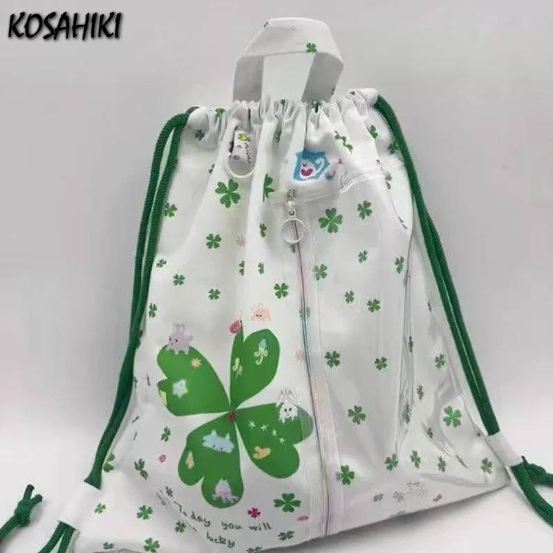 Japanese Trendy Drawstring Kawaii Print Backpack Sweet Y2k Aesthetic Transparent Women Ita Bags Streetwear Students Schoolbags
Japanese Trendy Drawstring Kawaii Print Backpack Sweet Y2k Aesthetic Transparent Women Ita Bags Streetwear Students Schoolbags