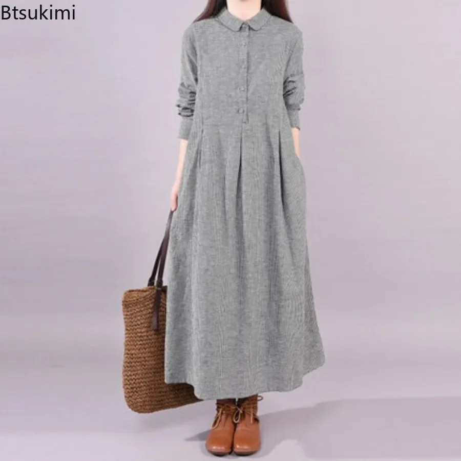 2025 Large Size Women Clothing Dress Spring Long Sleeve Plaid Long Dress Women's Vintage Peter Pan Collar Loose Casual Vestido
2025 Large Size Women Clothing Dress Spring Long Sleeve Plaid Long Dress Women's Vintage Peter Pan Collar Loose Casual Vestido
