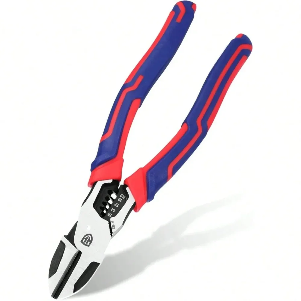 Diagonal Cutting Pliers With Wire Stripper, 7.5 Inch Steel Wire Cutters With Comfort Grip Handles, Heavy Duty SideCutting Plier
Diagonal Cutting Pliers With Wire Stripper, 7.5 Inch Steel Wire Cutters With Comfort Grip Handles, Heavy Duty SideCutting Plier