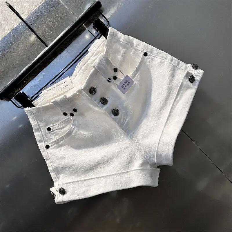 High Waist Denim Shorts For Women Single Breasted Stretchy Butt Lifting Hot Pants Summer Hot Girls Casual White Shorts
High Waist Denim Shorts For Women Single Breasted Stretchy Butt Lifting Hot Pants Summer Hot Girls Casual White Shorts