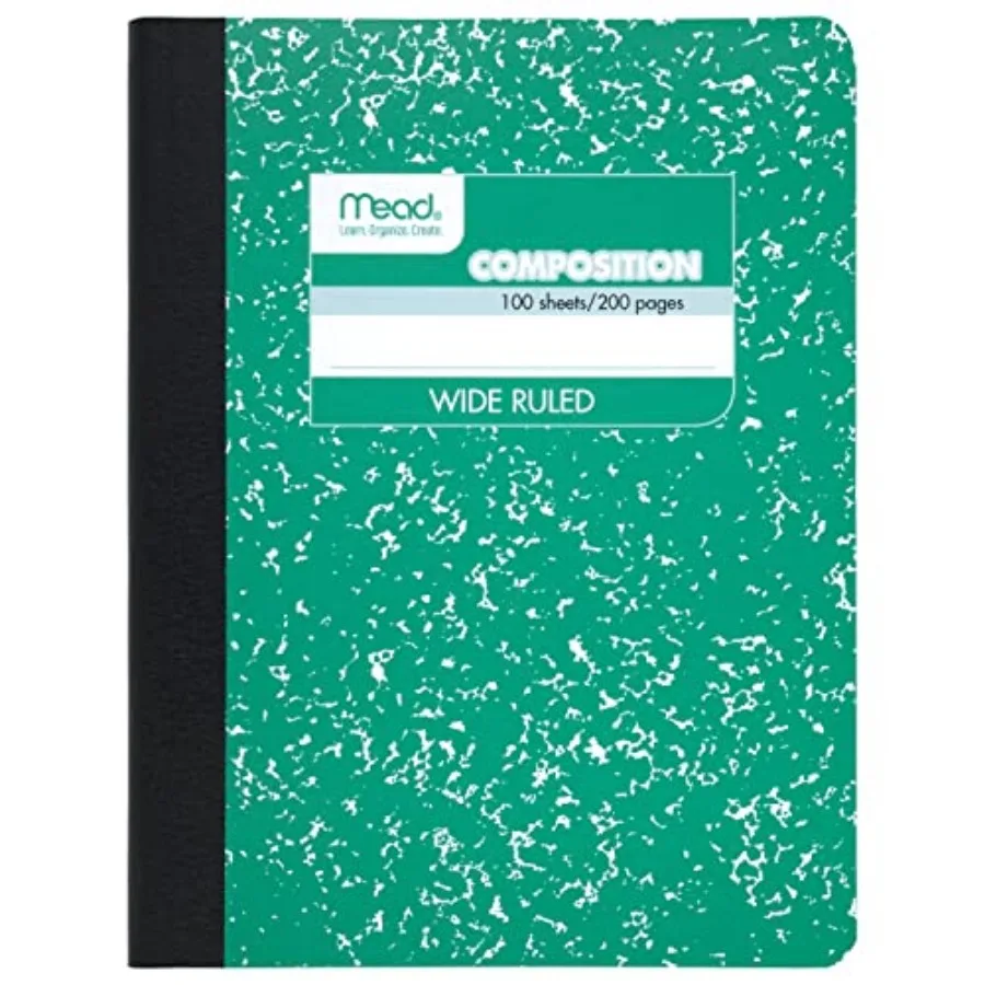 Composition Notebook, Wide Ruled Paper, 7-1/2" x 9-3/4", 100 Sheets, 09918AC5
Composition Notebook, Wide Ruled Paper, 7-1/2" x 9-3/4", 100 Sheets, 09918AC5