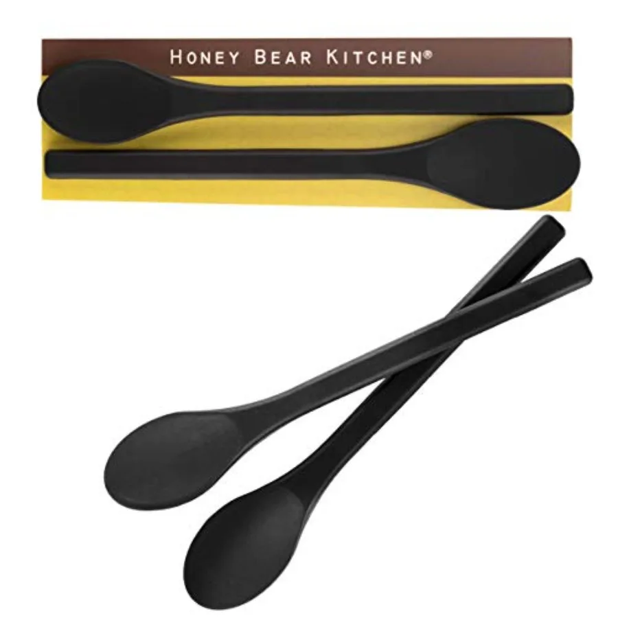 Silicone Stirring Spoon Set of 2, Black Bear Black for Coffee and Tea
Silicone Stirring Spoon Set of 2, Black Bear Black for Coffee and Tea