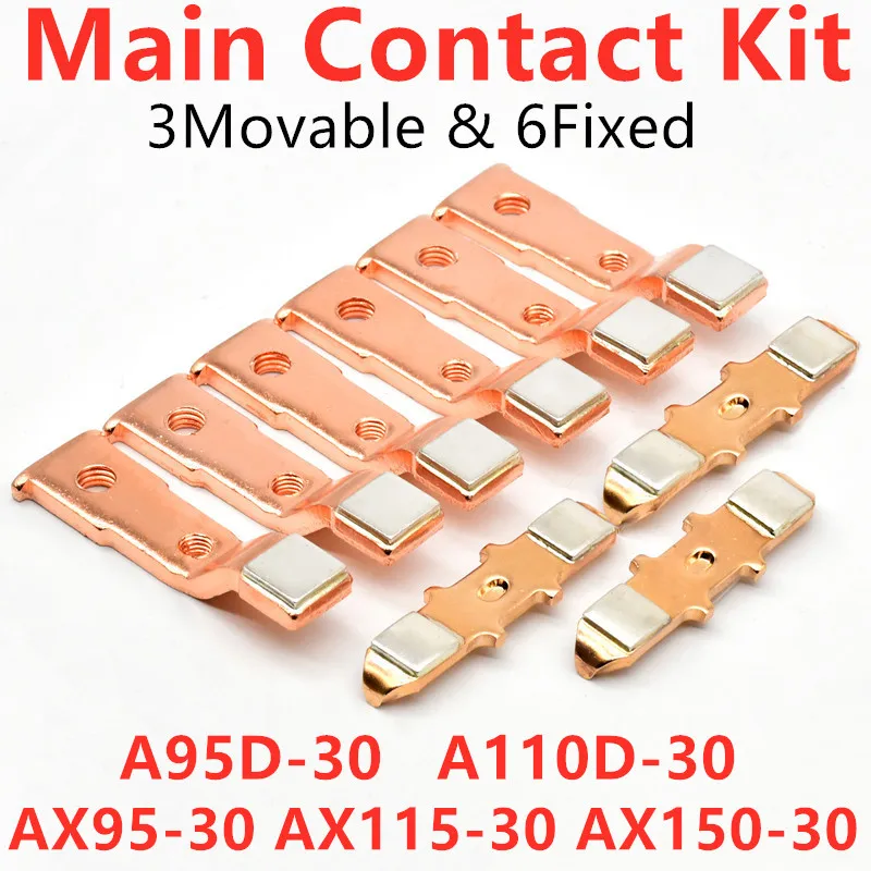 Комплект главных контактов для AX95-30 AX115-30 AX150-30 A95D-30 A110D-30 Передвижные и фиксированные контакты Набор контактов переменного тока Аксессуары
Комплект главных контактов для AX95-30 AX115-30 AX150-30 A95D-30 A110D-30 Передвижные и фиксированные контакты Набор контактов переменного тока Аксессуары