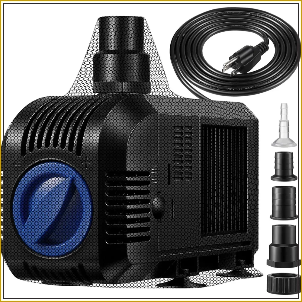1600GPH Submersible Water Pump, 100W Pond Pump Kit for Garden, Pool, Fish Tank
1600GPH Submersible Water Pump, 100W Pond Pump Kit for Garden, Pool, Fish Tank