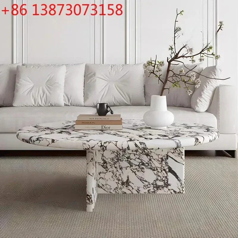 AL Y French Cream Style Natural Marble Coffee Table, Oval Round Italian Lacquered Top & Stainless Steel Frame, Heat-Resistant
AL Y French Cream Style Natural Marble Coffee Table, Oval Round Italian Lacquered Top & Stainless Steel Frame, Heat-Resistant