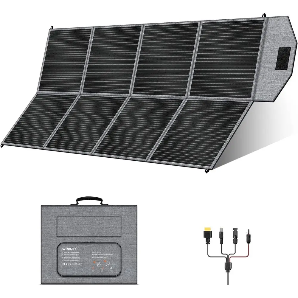 Portable 400W Solar Panel Kit, Foldable for Camping and Outdoor Use, Waterproof with Adjustable Stand, Ideal for RV, Camping, Hi
Portable 400W Solar Panel Kit, Foldable for Camping and Outdoor Use, Waterproof with Adjustable Stand, Ideal for RV, Camping, Hi