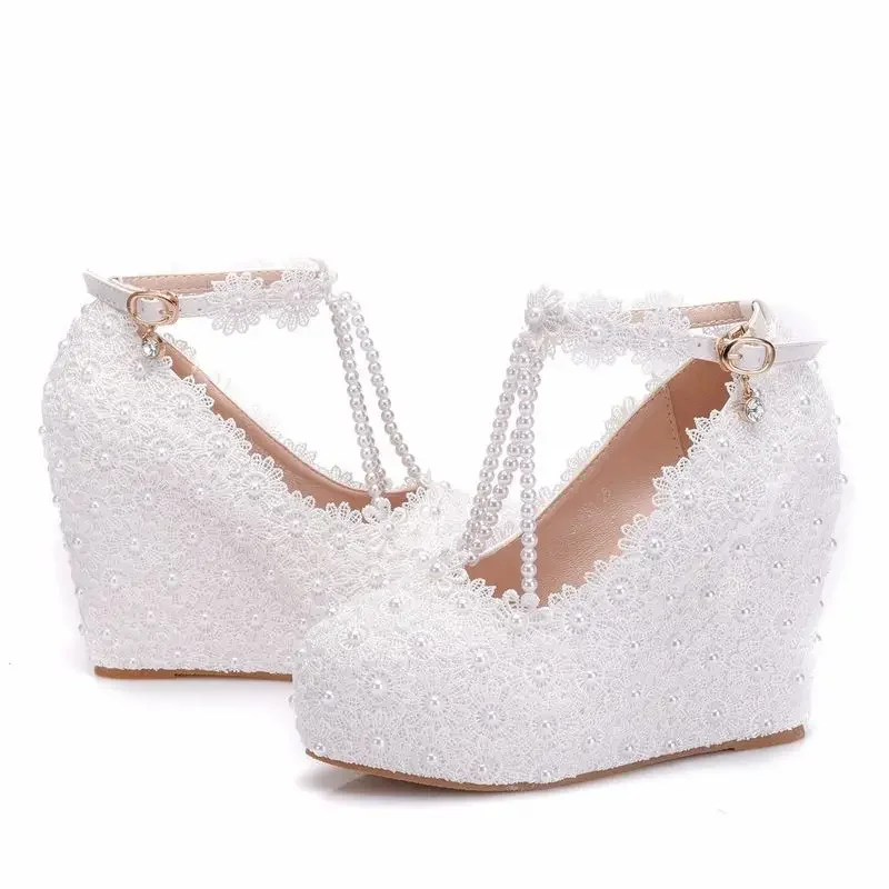 2023 Fashion Women Shoes Pumps Lace Waterproof platform Buckle Strap Round Toe Wedges 10.5CM High Heels Shoes
2023 Fashion Women Shoes Pumps Lace Waterproof platform Buckle Strap Round Toe Wedges 10.5CM High Heels Shoes