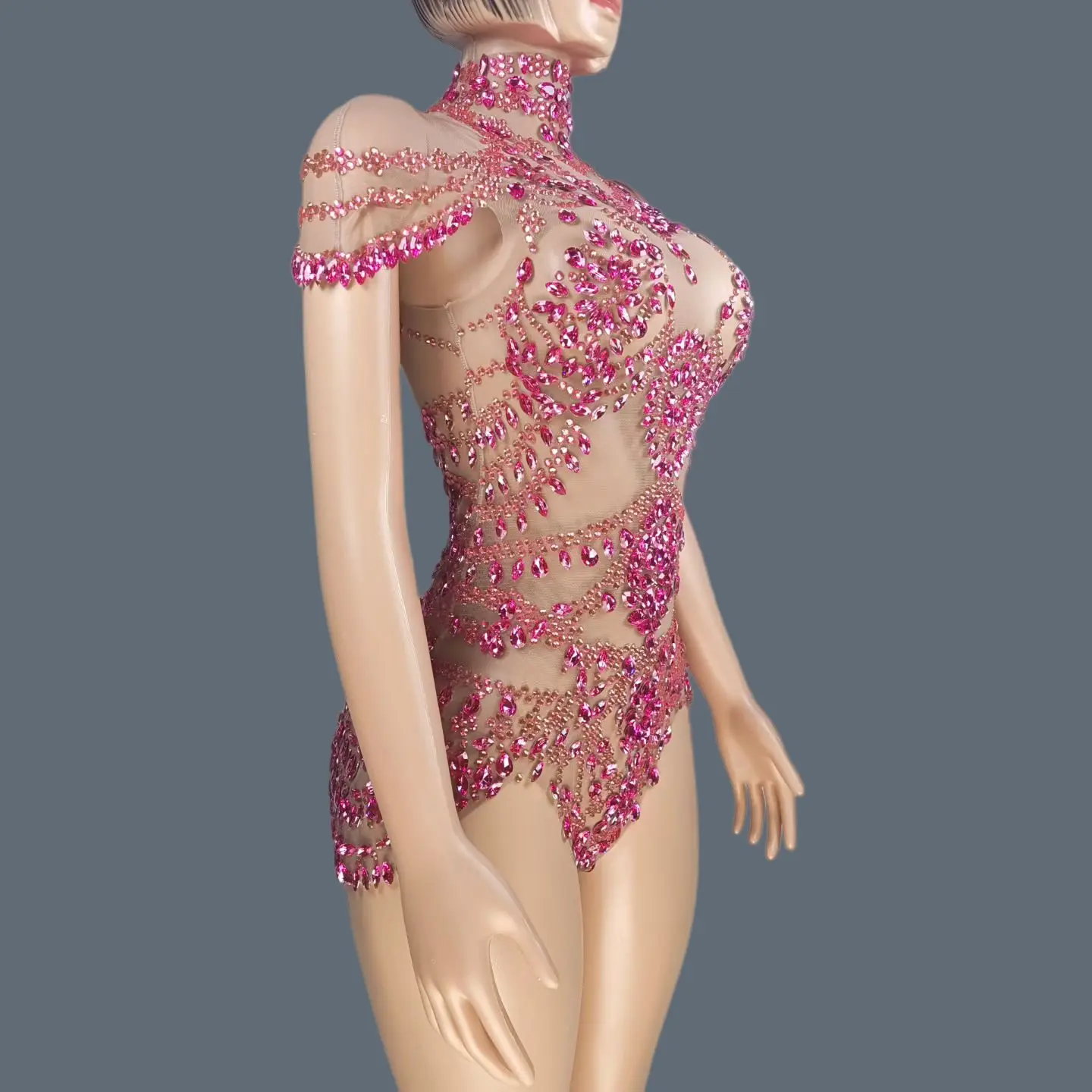 Women Sexy See Through Mesh Bodysuits Birthday Leotard Dancer Playsuit Performance Wear Sparkly Rhinestone Club Outfit Wuniang
Women Sexy See Through Mesh Bodysuits Birthday Leotard Dancer Playsuit Performance Wear Sparkly Rhinestone Club Outfit Wuniang