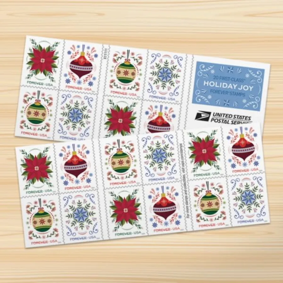 Holiday Joy 2 Booklets, First-Class Mail Forever Postage
Holiday Joy 2 Booklets, First-Class Mail Forever Postage