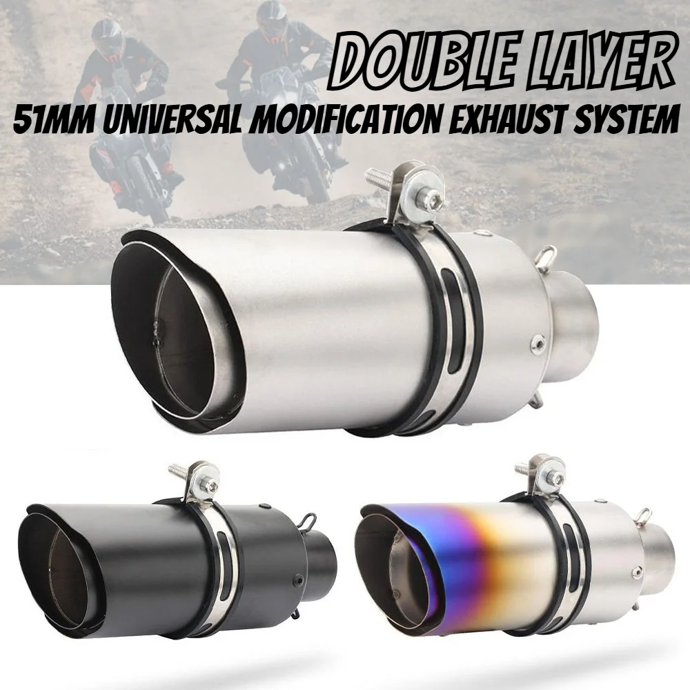 Универсальный двухслойный глушитель мотоцикла 51 мм, подходит для R15 MT03 CBR650R ZX10R Z250 GSXS125 RSV4 S1000RR R1M TMAX560
Универсальный двухслойный глушитель мотоцикла 51 мм, подходит для R15 MT03 CBR650R ZX10R Z250 GSXS125 RSV4 S1000RR R1M TMAX560