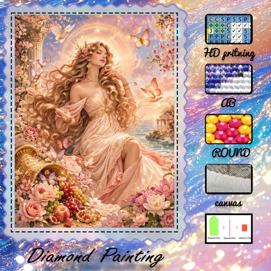 1 piece - 5D-DIY - Flocking cloth - Special drill - Diamond painting set - Women, flowers - Mosaic - Diamond art
1 piece - 5D-DIY - Flocking cloth - Special drill - Diamond painting set - Women, flowers - Mosaic - Diamond art