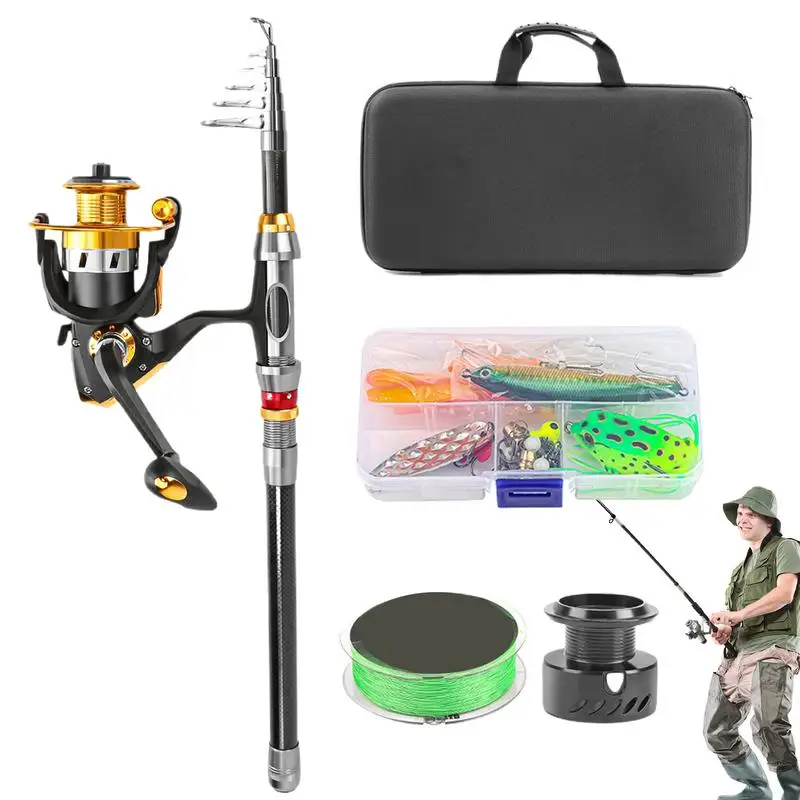 Surf Fishing Rod And Reel Combo Telescopic Fishing Kit Fish Tackle For Surf Trout Backpacking Lake Boat Kayak Pier Bank River
Surf Fishing Rod And Reel Combo Telescopic Fishing Kit Fish Tackle For Surf Trout Backpacking Lake Boat Kayak Pier Bank River