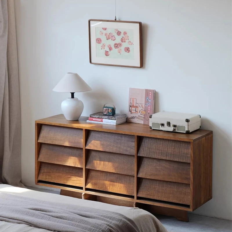 Wabi-sabi wind entrance cabinet nine-bucket cabinet solid wood dining side storage medieval French bed and breakfast
Wabi-sabi wind entrance cabinet nine-bucket cabinet solid wood dining side storage medieval French bed and breakfast