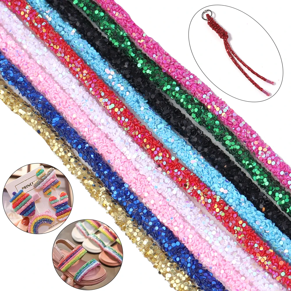 6mm 5yards Rhinestones Sequins Trimmings Cord Glue-On Soft Tube Rope Strings for Sewing DIY Garment Shoes Wedding Decoration
6mm 5yards Rhinestones Sequins Trimmings Cord Glue-On Soft Tube Rope Strings for Sewing DIY Garment Shoes Wedding Decoration