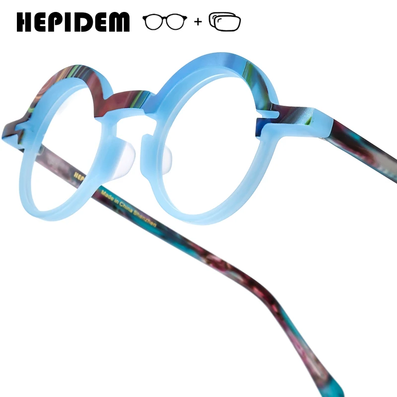 HEPIDEM Progressive Prescription Glasses Anti Blue Photochromic Myopia Optical Lens Eyewear Men Acetate Round Eyeglasses 9398
HEPIDEM Progressive Prescription Glasses Anti Blue Photochromic Myopia Optical Lens Eyewear Men Acetate Round Eyeglasses 9398