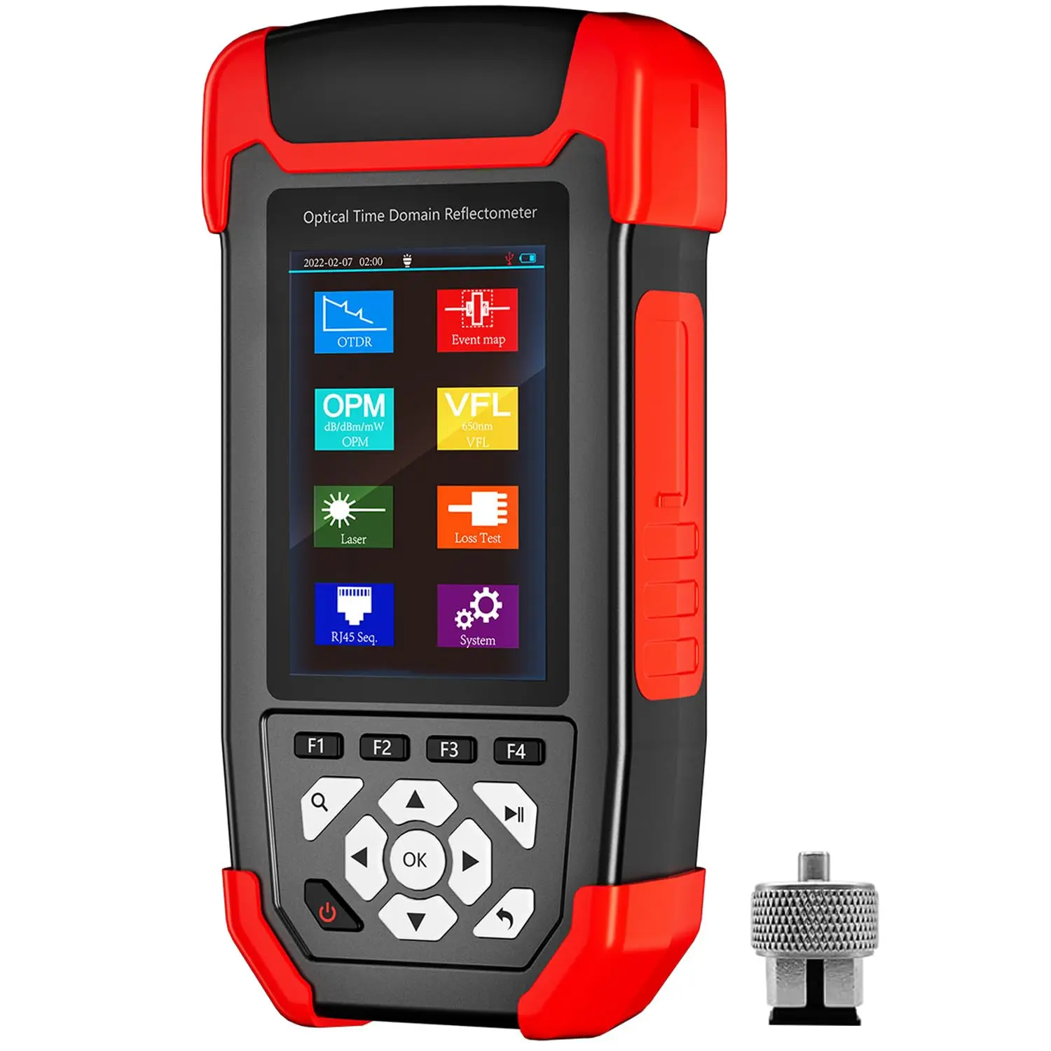 OTDR Fiber Optic Tester SM 1310/1550nm 24dB/22dB, Multi-Function Tester OPM/OLS/RJ45 Test/Event Map/VFL Test Rang 10m-60Km
OTDR Fiber Optic Tester SM 1310/1550nm 24dB/22dB, Multi-Function Tester OPM/OLS/RJ45 Test/Event Map/VFL Test Rang 10m-60Km
