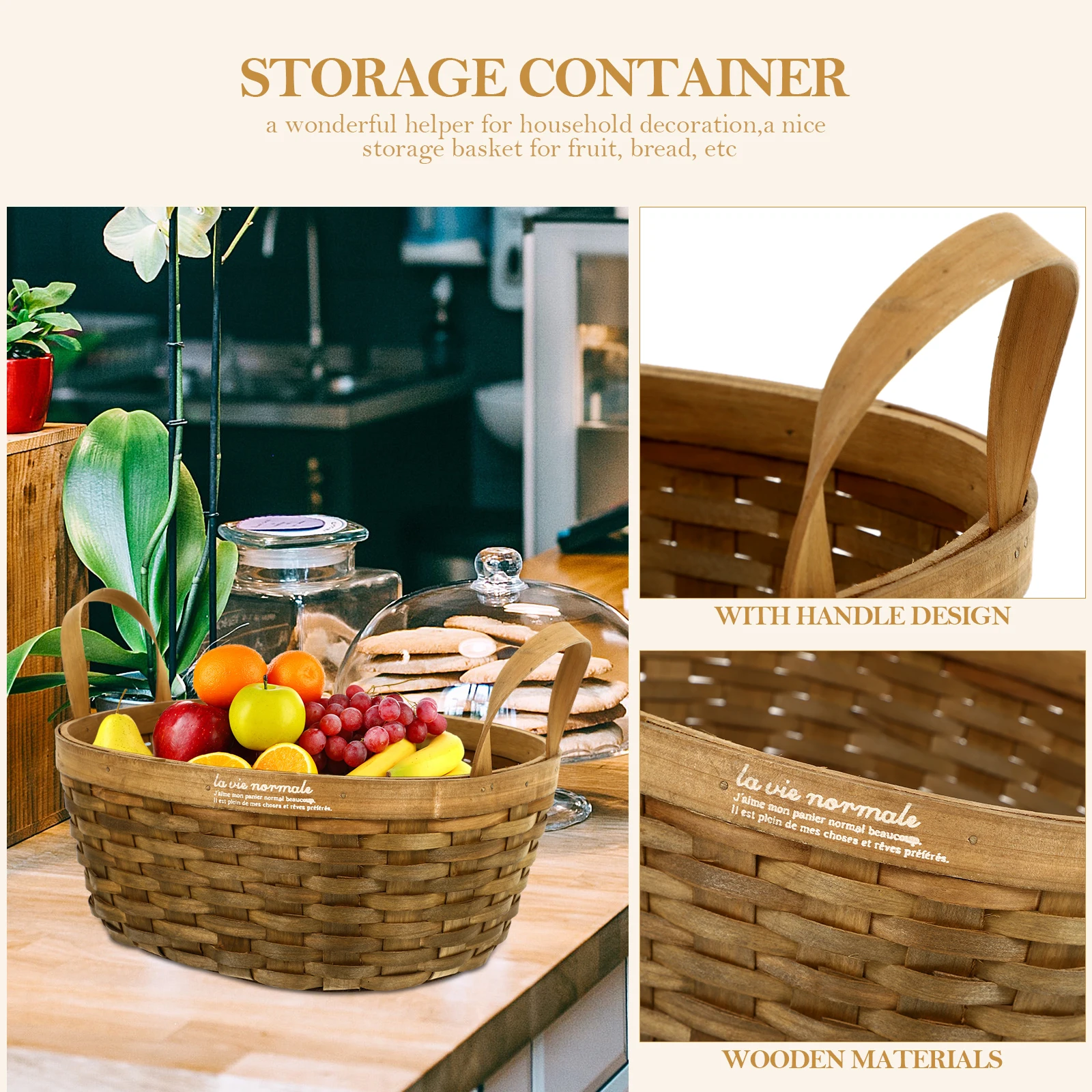Handwoven Storage Basket For Bread Eggs Kitchen Home Use Portable Fruit Snacks Basket Simple Chic Handheld Organizer Container
Handwoven Storage Basket For Bread Eggs Kitchen Home Use Portable Fruit Snacks Basket Simple Chic Handheld Organizer Container